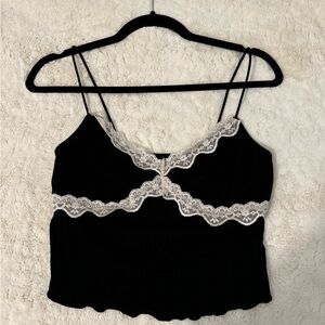 lacey strap crop top